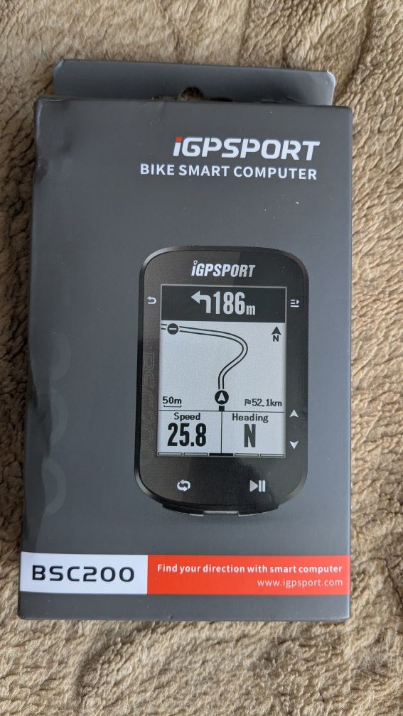 Вело компьютер IGPSPORT BSC200 GPS, крепление на руль.