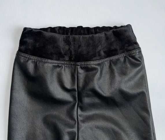 Лосини шкірзам на велюрі для дівчат, розміри на рости  104–170