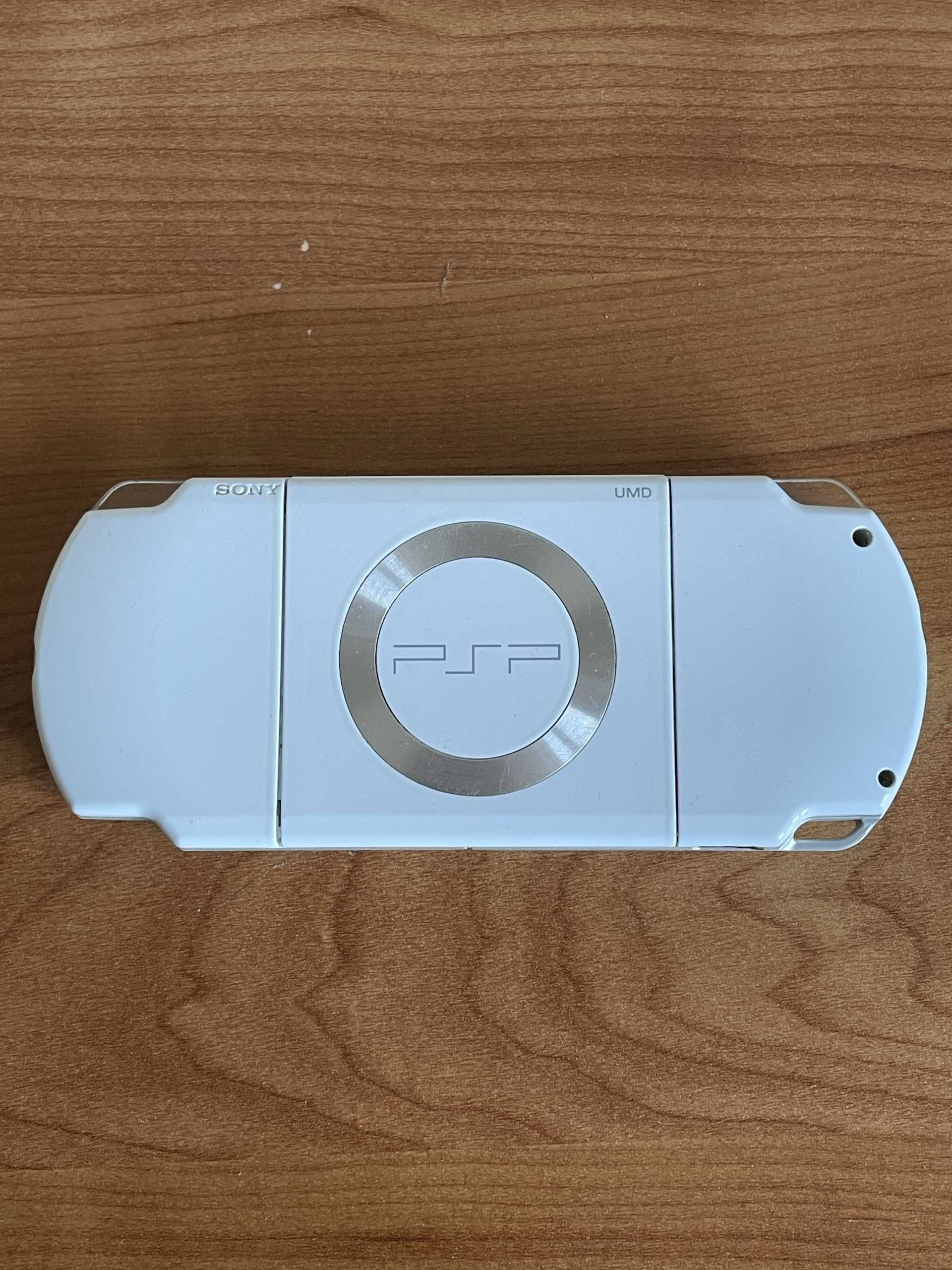 SONY PSP-2004 Ceramic White Biała Komplet 64GB Przerobiona