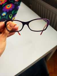Okulary zerówki od optyka kocie fioletowe