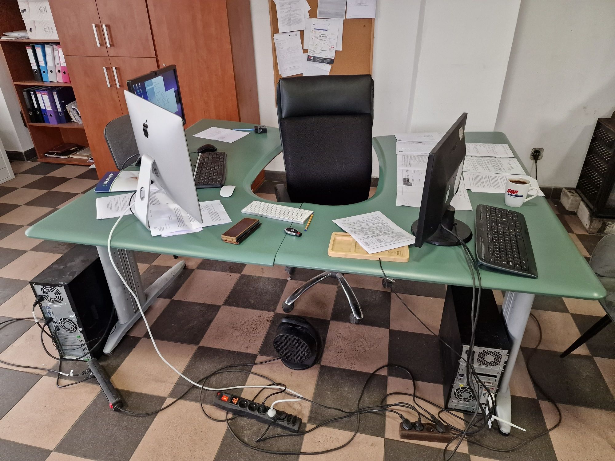 Stół, biurko, komputer, biuro, do biura