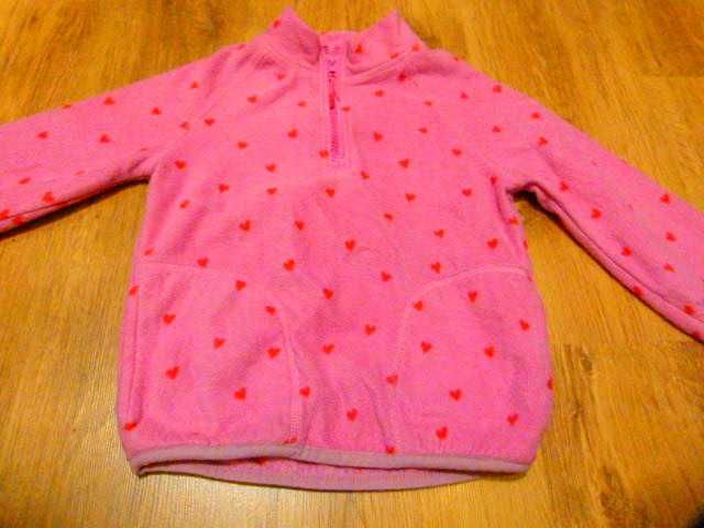 rozm 116 M&S bluza polar różowy w serca