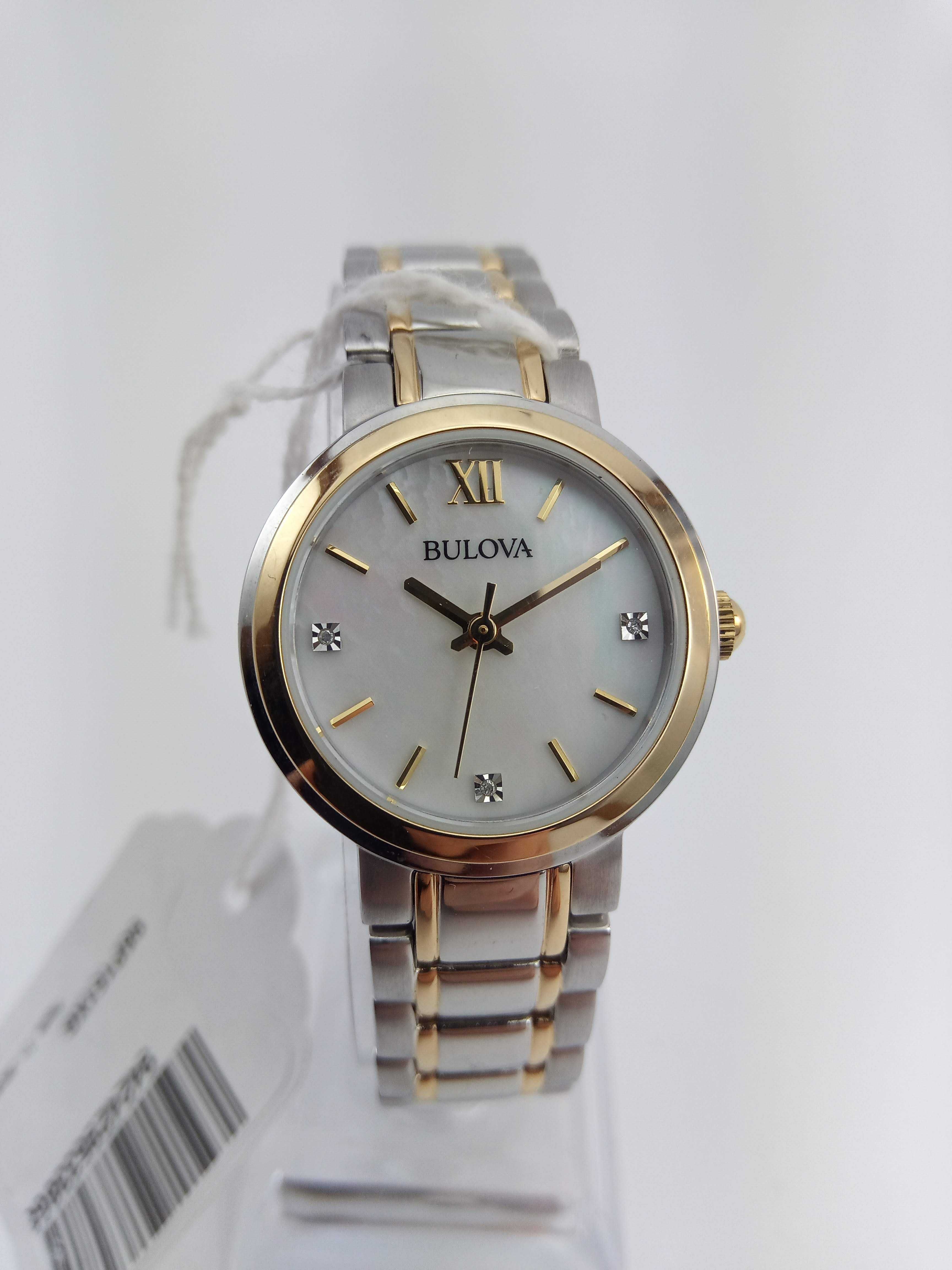 Шикарные женские часы с бриллиантами Bulova 98P151. Подарок девушке