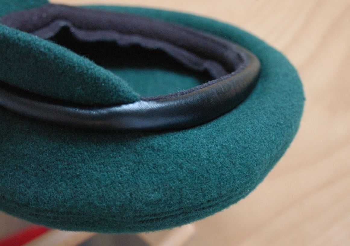 zielony beret kaszkiet damski maciejówka - Evita - 100% wełna