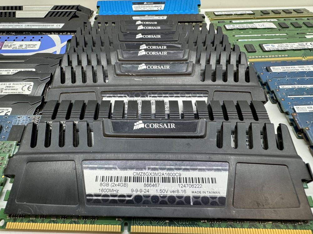 Ddr 3  4Gb  1333/1600Mhz  Corsair, Kinston, Samsung, hynix