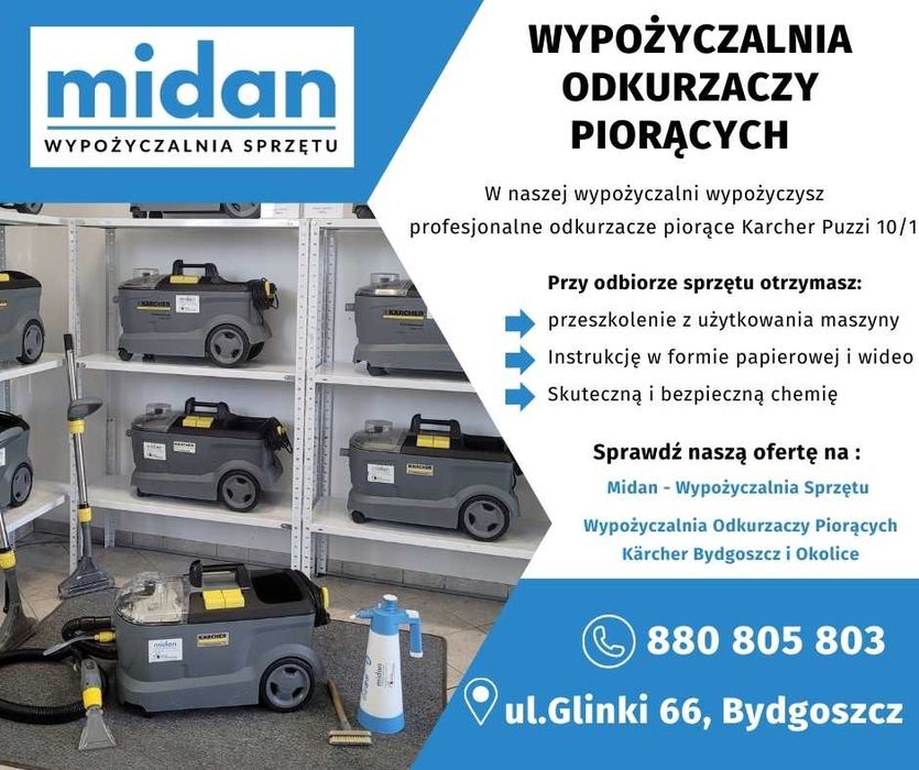 Wynajem Odkurzaczy Piorących Karcher Wypożyczalnia Sprzętu Midan