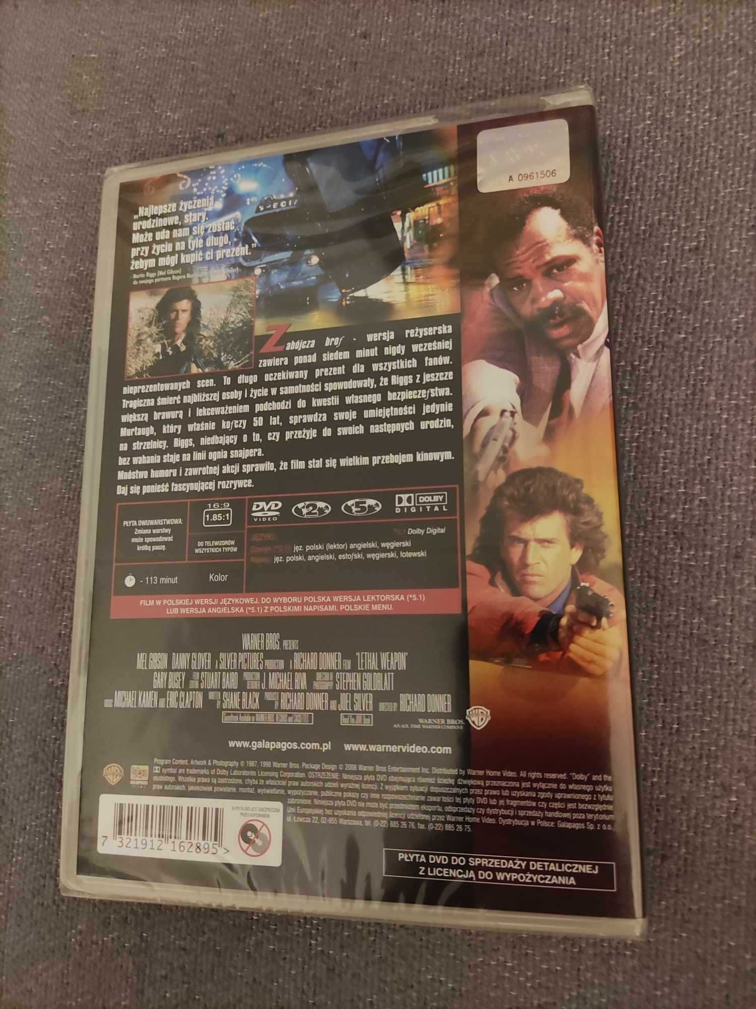 Kolekcja płyt DVD Zabójcza broń 1-4 pakiet 4 części lektor polski PL
