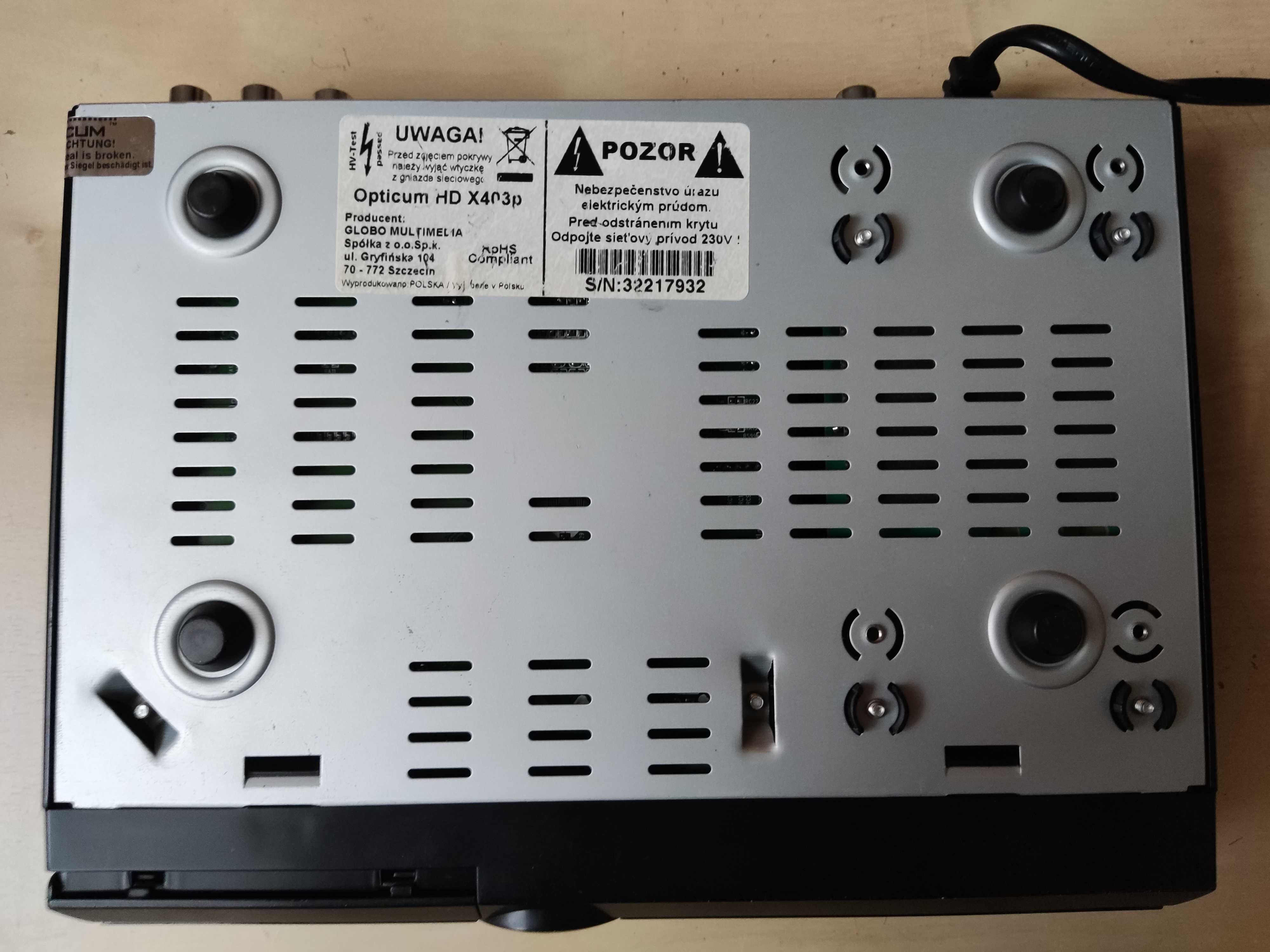 Dekoder cyfrowy tuner satelitarny Opticum HD X403p
