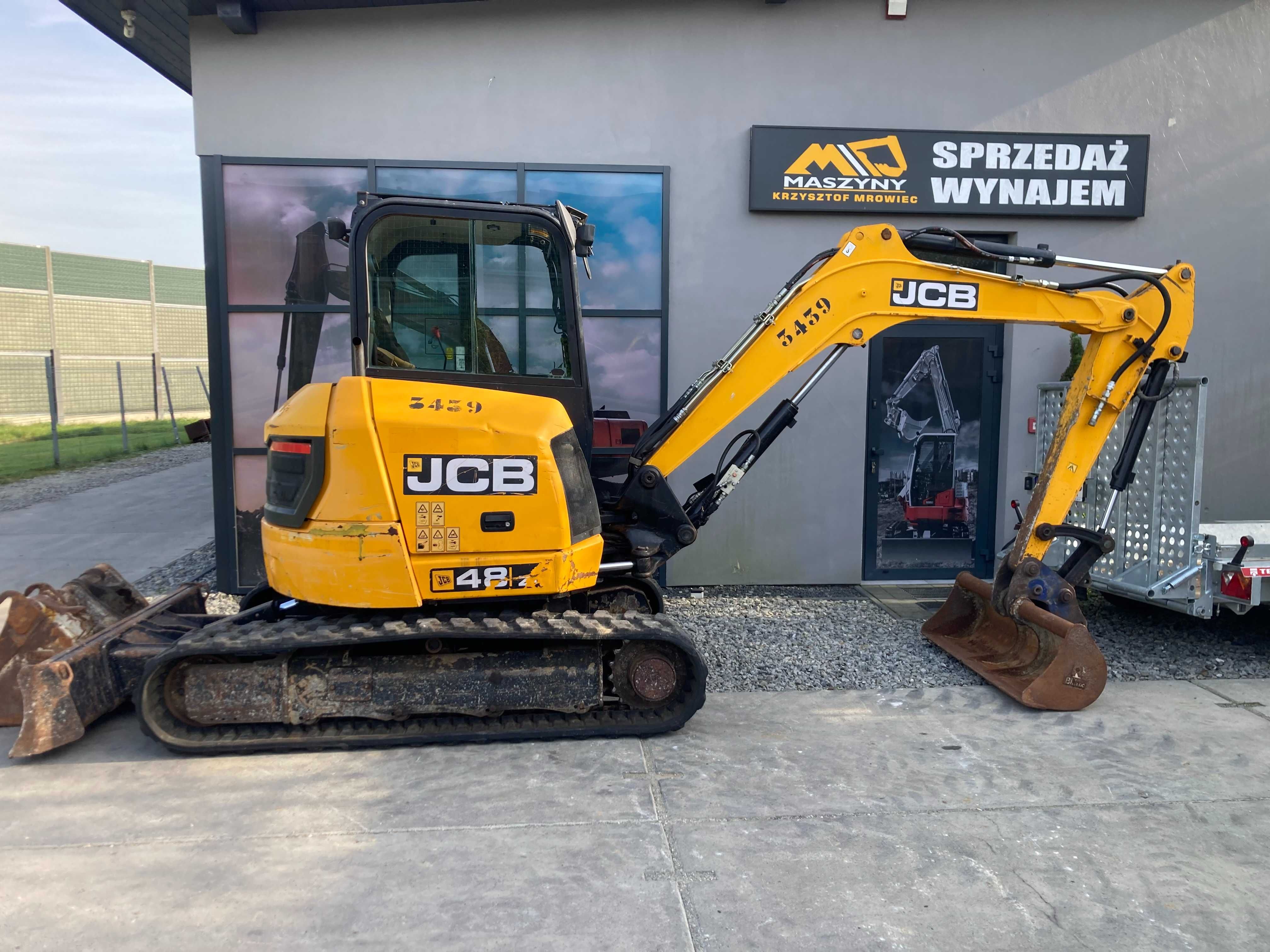 Minikoparka JCB 48Z-1 z 2016r.klima,4853kg,szybkozłącze,sprowadzona