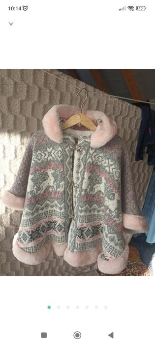 Тепле пончо для дівчинки 9-12 років, кофта, болеро