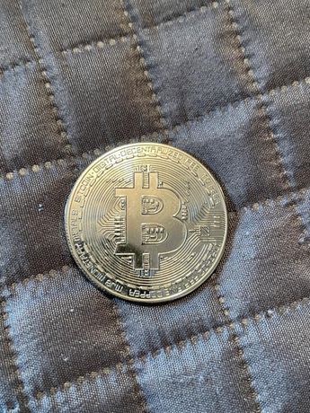 Moeda Bitcoin dourada