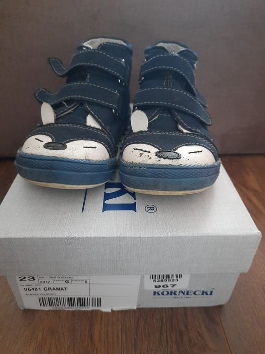 Buty półbuty trzewiki Kornecki liski granatowe rozm. 23 wkladka 14.3cm