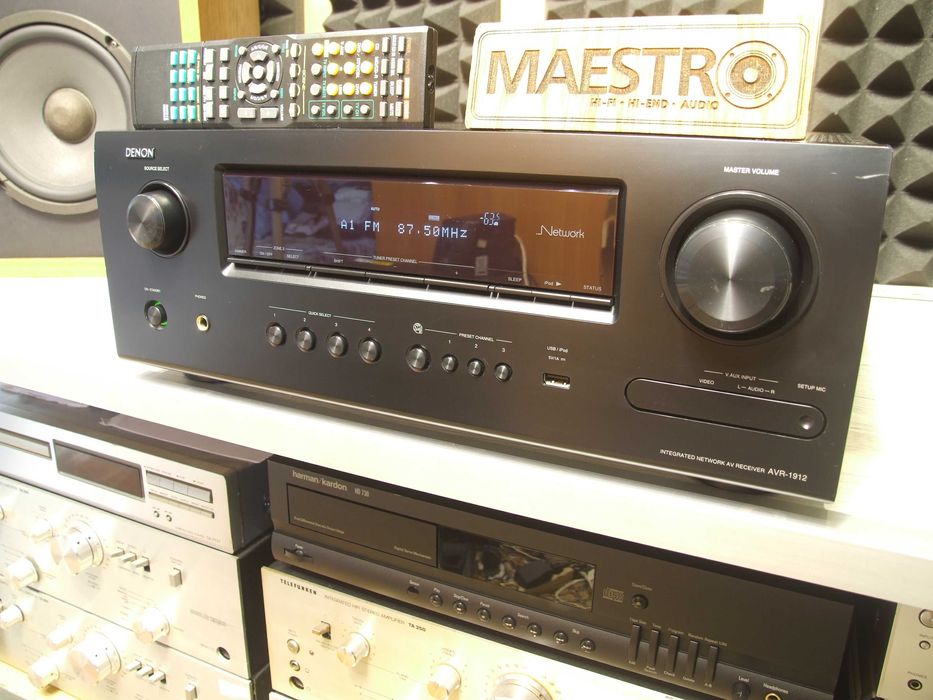 AV ресівер 7.1 Denon AVR-1912. 7х90. Пульт. USB. AirPlay. HDMI ARC.