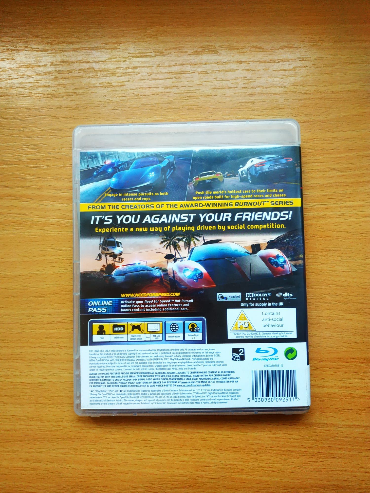 Need for speed Hot Pursuit PS3, stan bdb, możliwa wysyłka