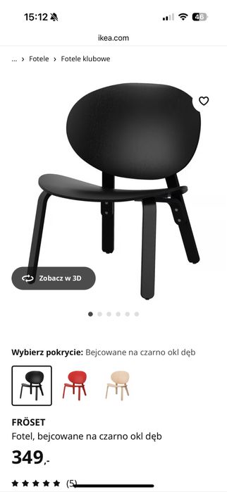 Krzesla /fotel FRÖSET IKEA 2 szt