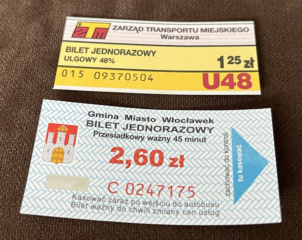 Bilety komunikacji miejskiej