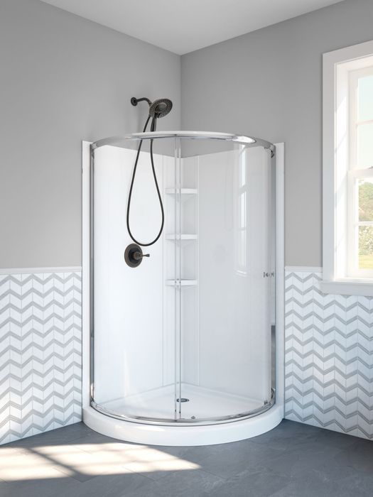 Nowa kabina prysznicowa narożna, półokrągła 90x90