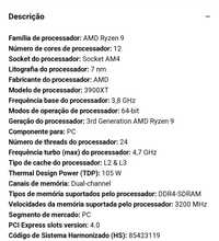 AMD Rysen 9 3900 XT