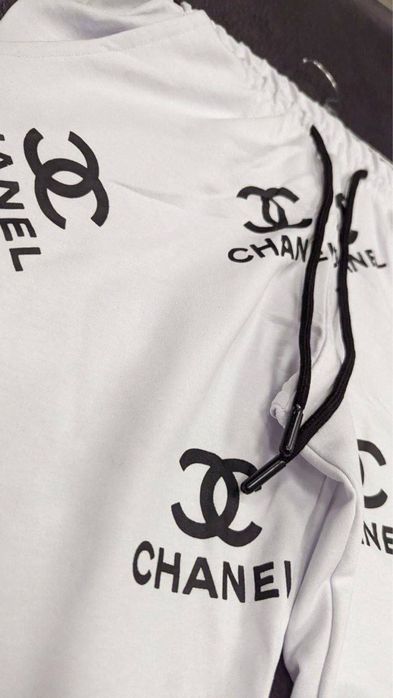 Большие СКИДКИ у Нас! Женский спортивный костюм Шанель белый демисезон
