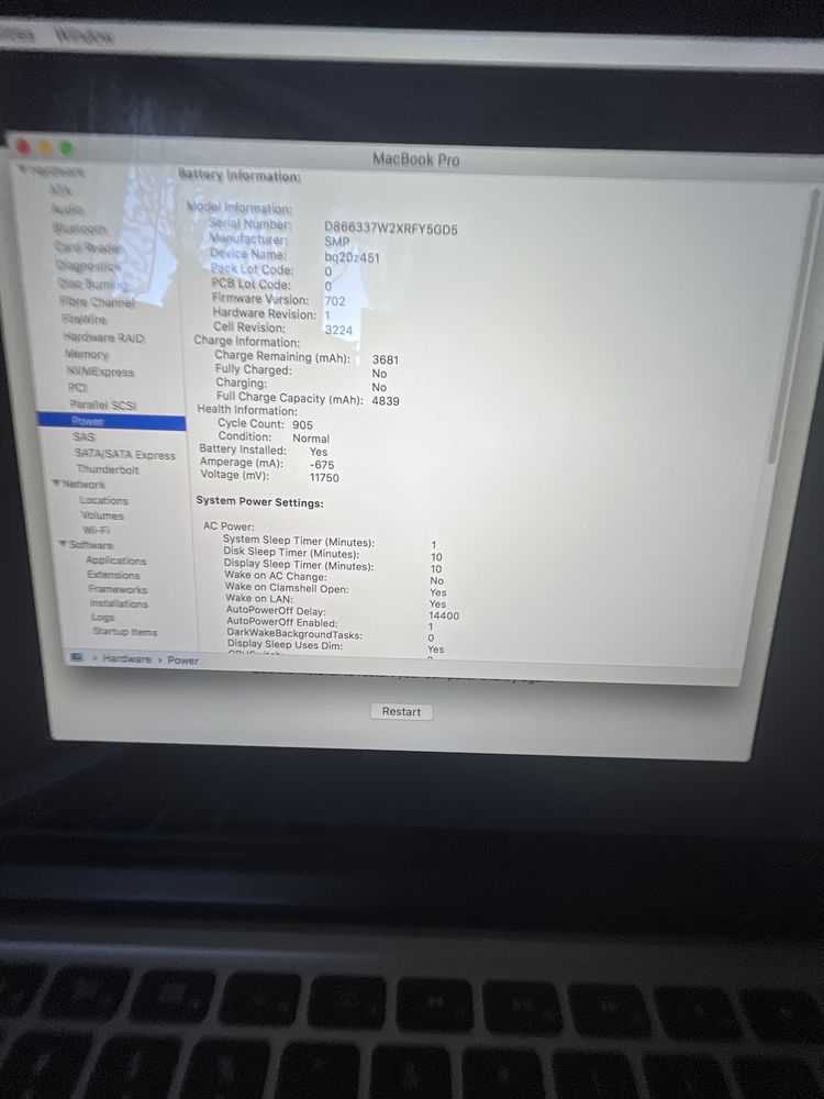 Laptop Macbook Pro 13,3 2015
