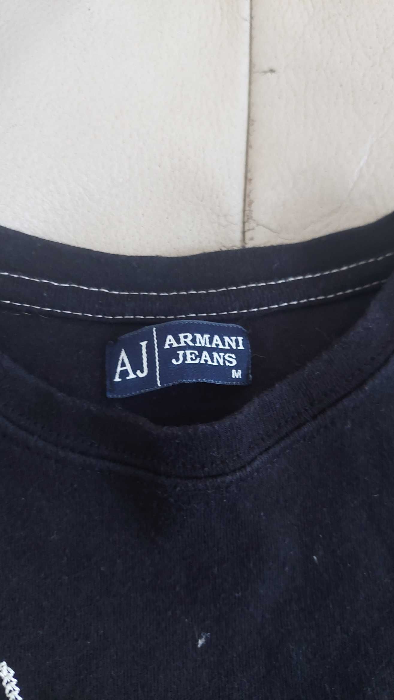 Armani Jeans; męska/ uniseks koszulka/ t-shirt, czarna; roz. M