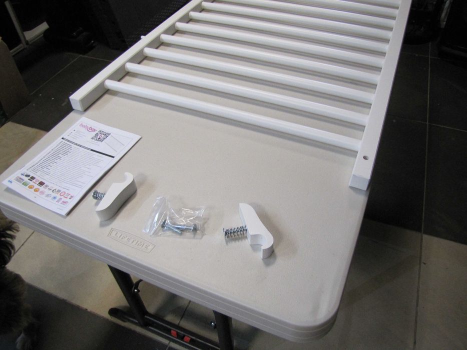 Kratka barierka blokująca Babybay do łóżeczka Boxspring biała