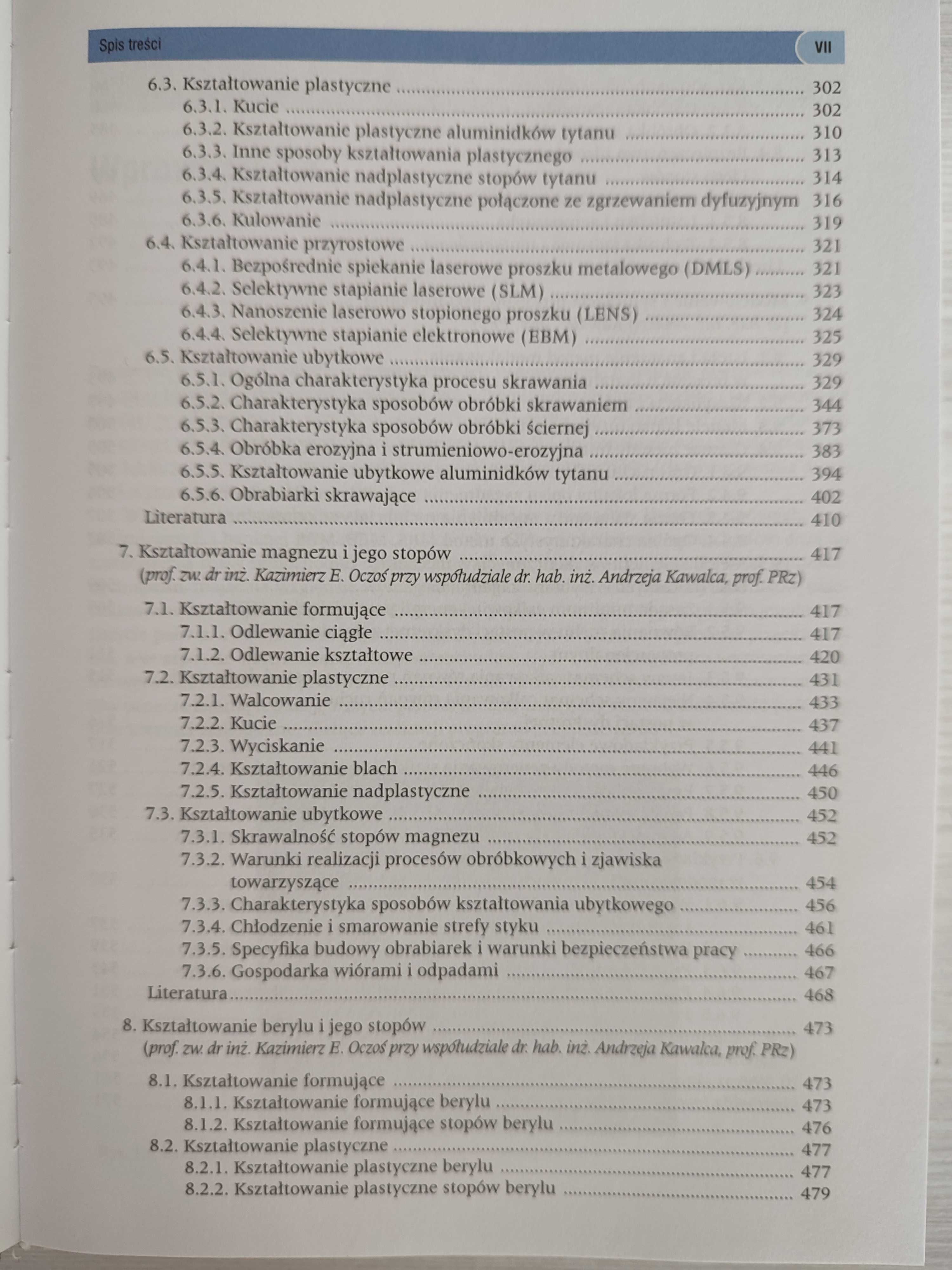 Oczoś K., Kawalec A.: Kształtowanie metali lekkich