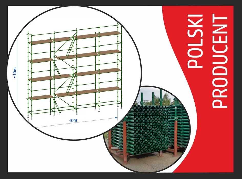 Rusztowanie 100m2 choinkowe klinowe KOMPLET 24h dostawa