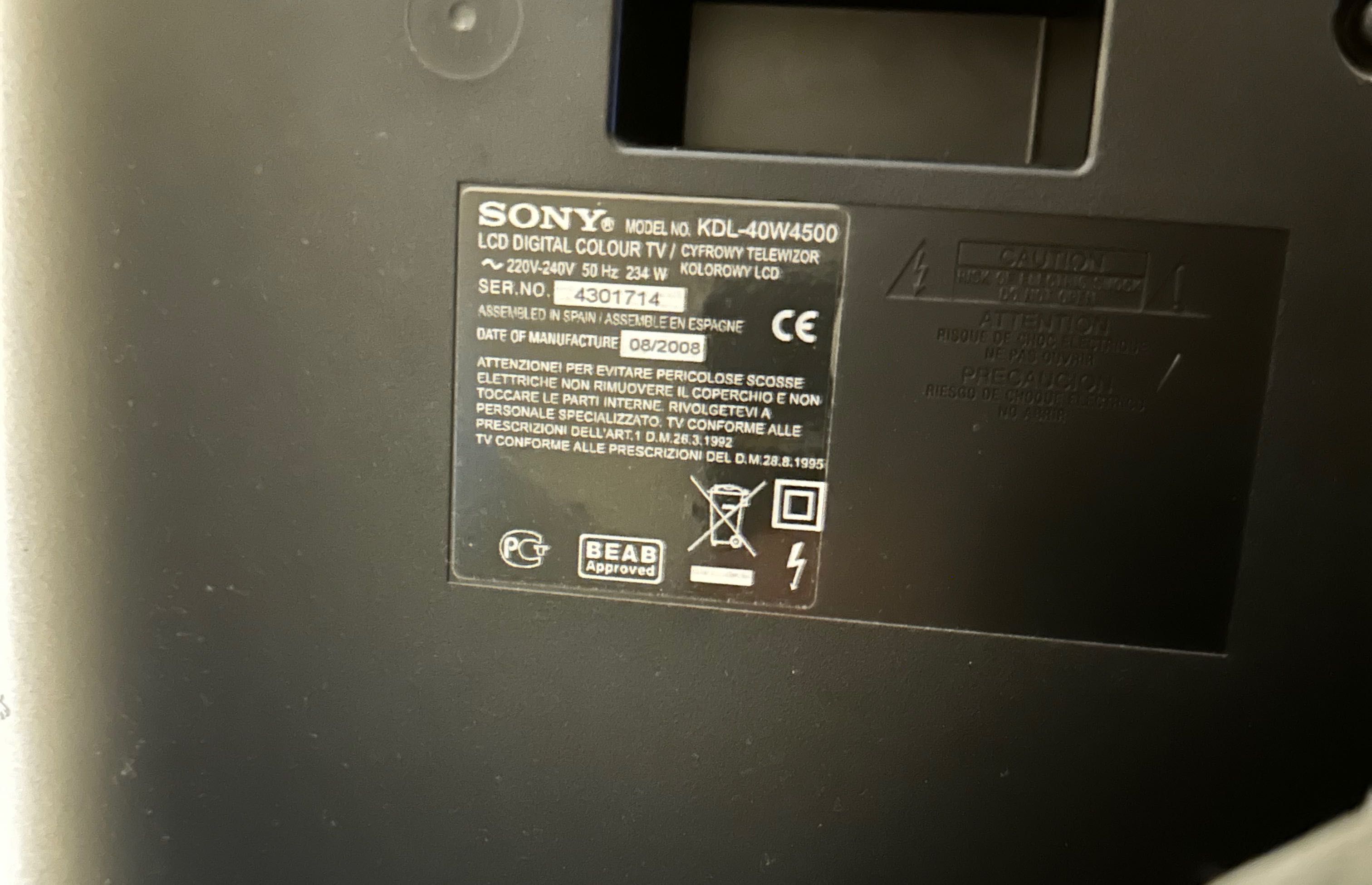 TV Sony KDL 40W4500