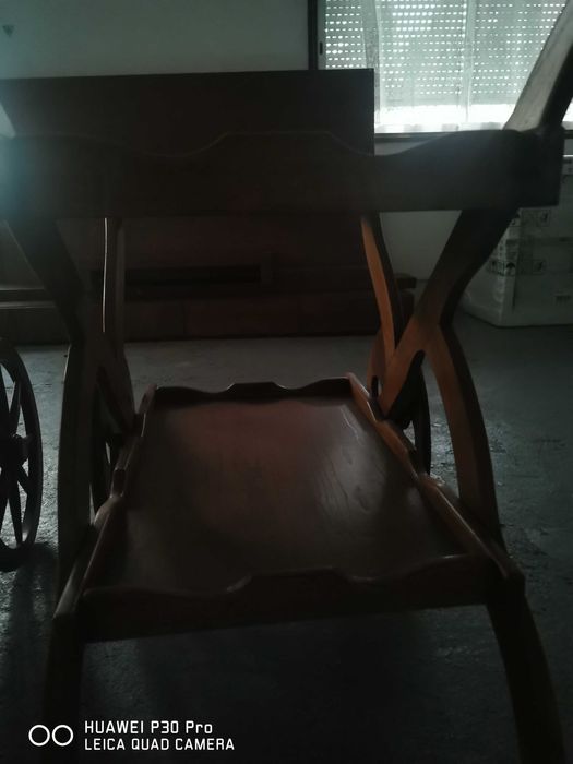 conjunto de 3 carrinhos de chá de madeira