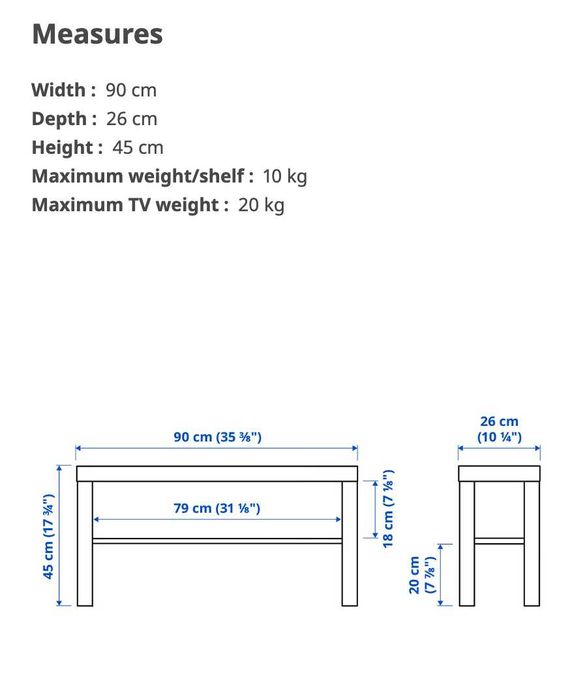 IKEA - 2 tier shelf "LACK"