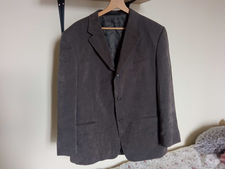 Męska szara marynarka Marks&Spencer chest 107 cm 54 XL