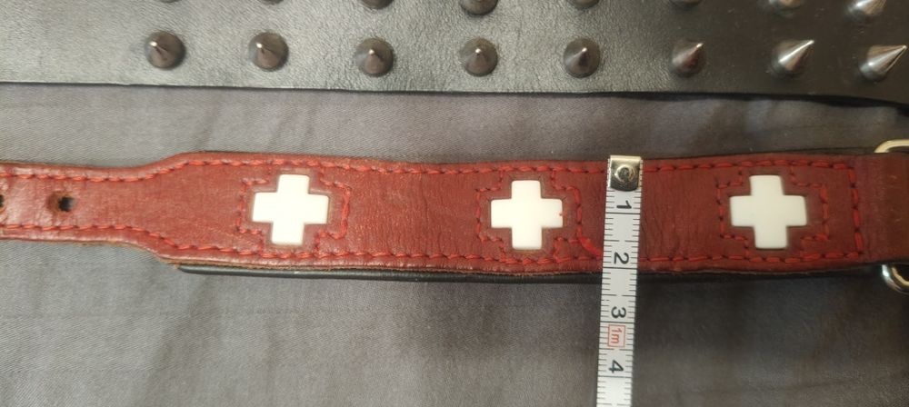 Собачий шкіряний ошийники 35-40см