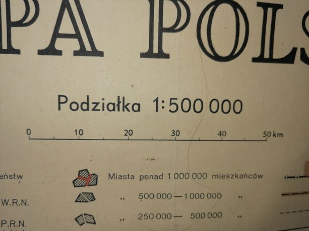 Administracyjna Mapa Polski z 1966r