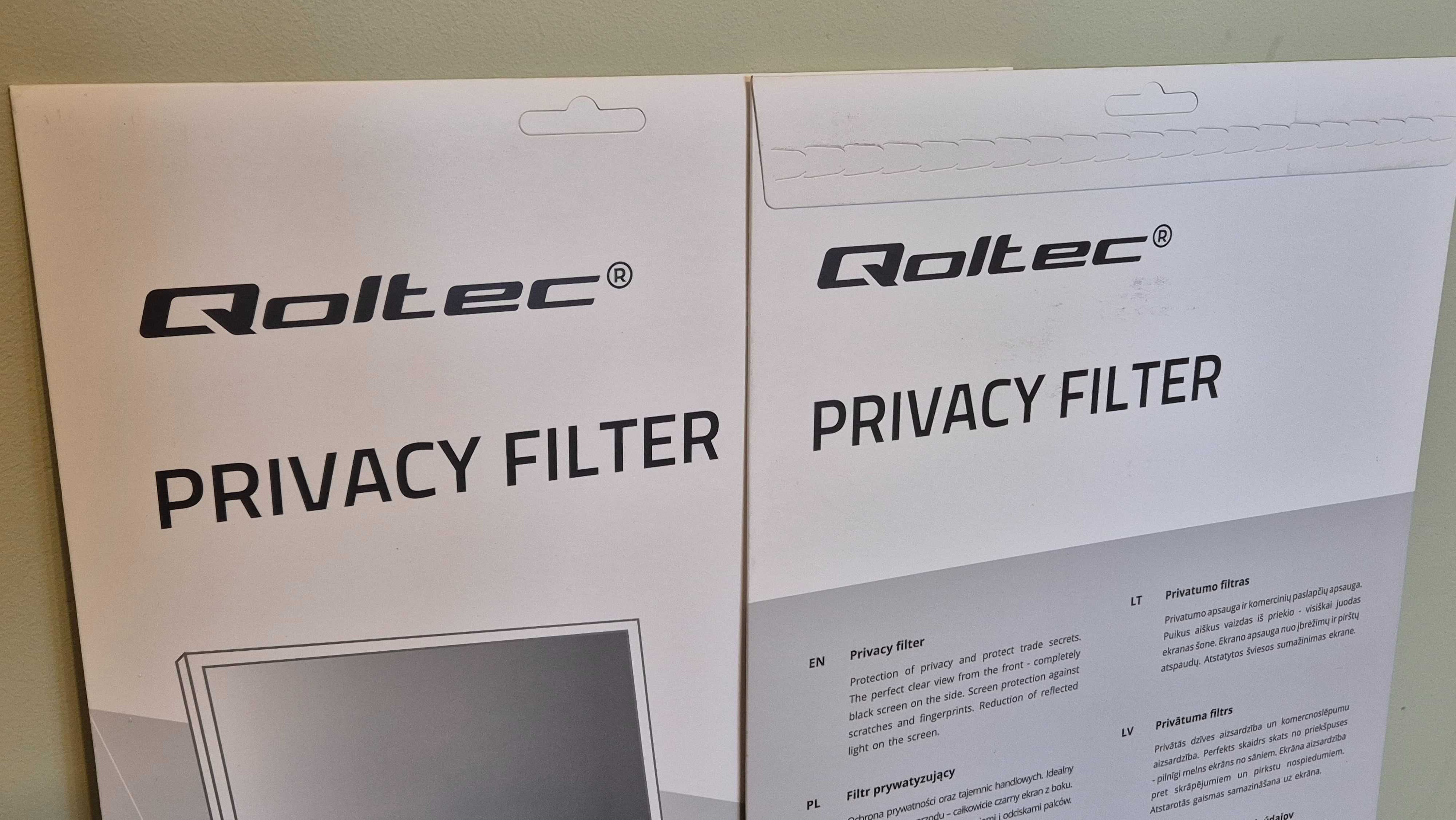 Filtr prywatyzujący na monitor 23.6 cala Qoltec  - 3 sztuki