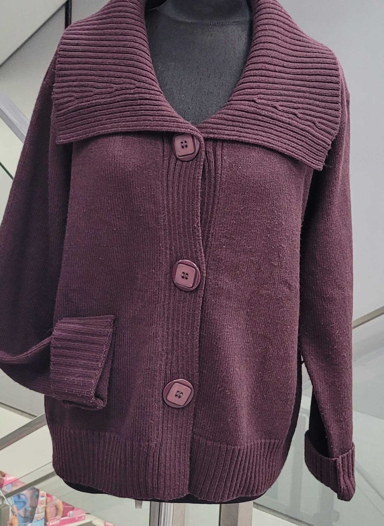 Sweter damski  bordowy fiolecik Claudia.C, rozm.M/L