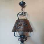 Lampa sufitowa wykonana z miedzi i metalu do altany, domu. 

Możliwa w