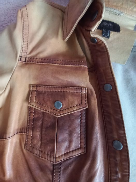 Skóra naturalna koszula Esprit