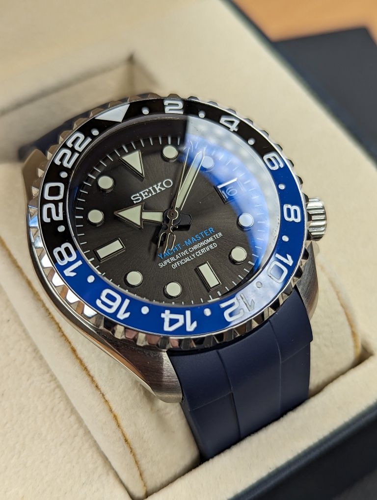 Seiko Pepsi mod gumowa bransoleta + gratis etui podróżne