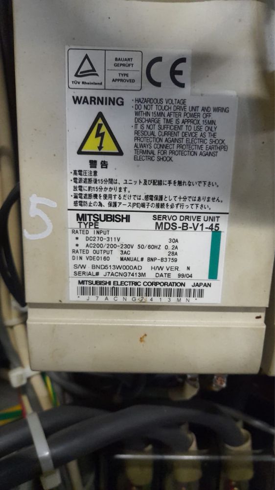 Mitsubishi Mds napęd MDS-B-CVE-300 Mazak