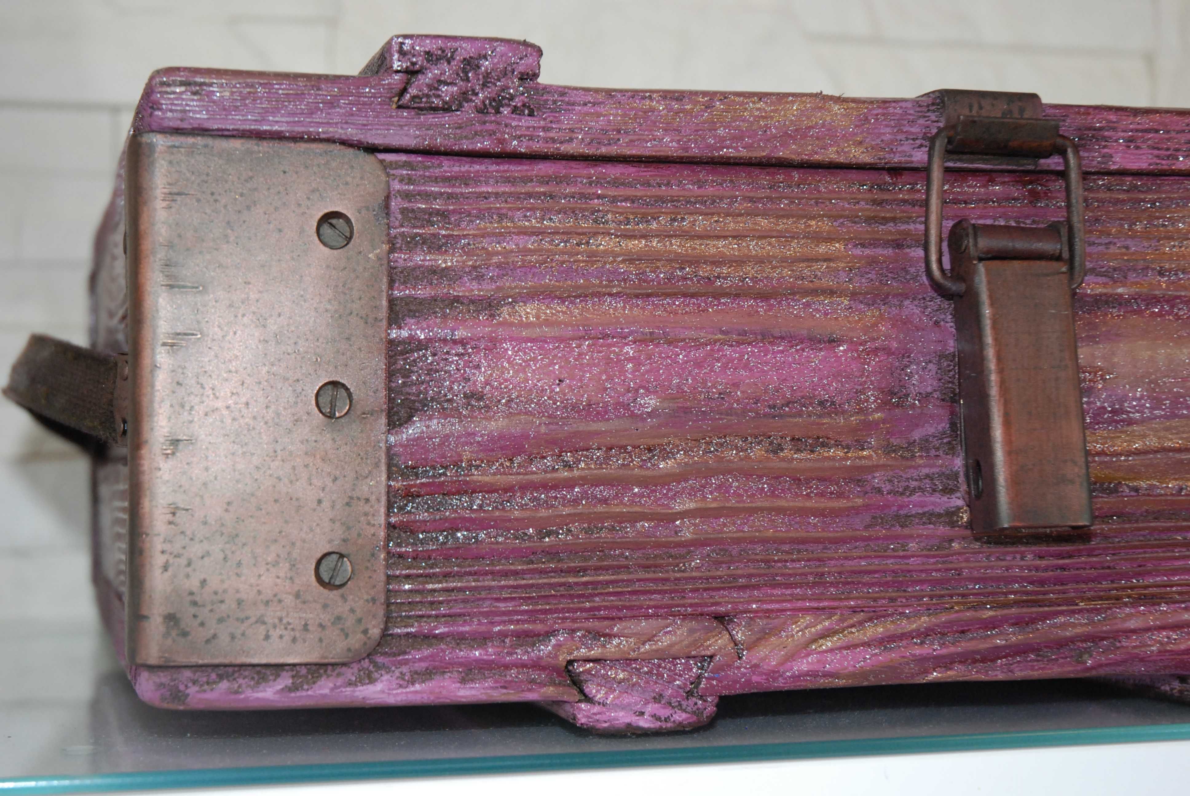 Kufer skrzynia ręcznie malowana skrzynka do garderoby