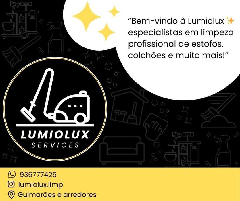 LUMIOLUX Limpeza de Sofás, Colchões, Tapetes & Cortinas