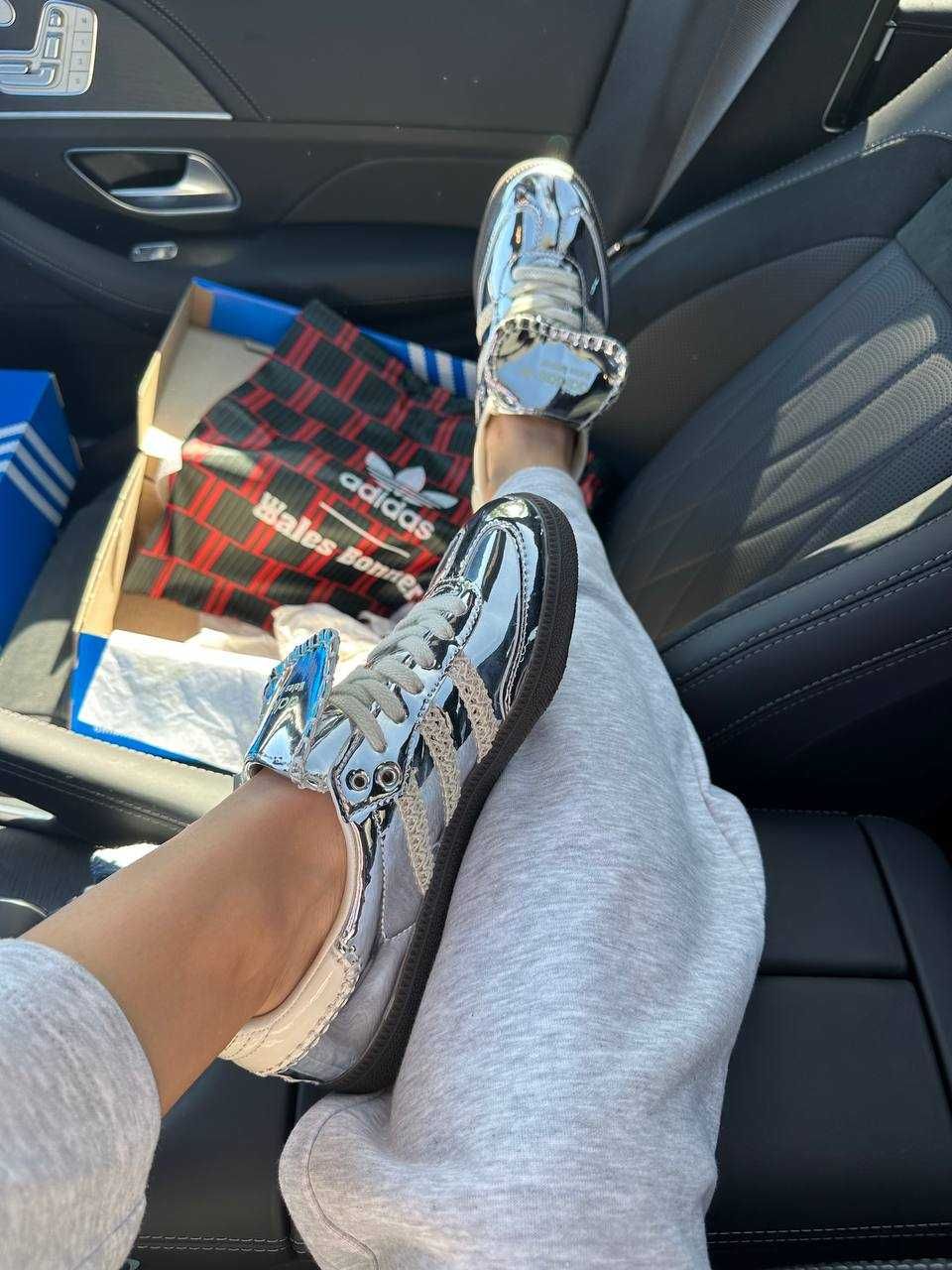 Жіночі кросівки Adidas Samba x Wales Bonner Silver сріблясті кеди