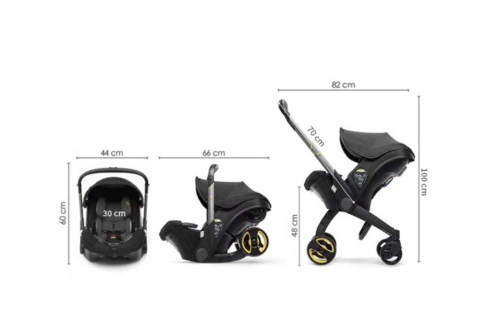 Lekki Wózek 3w1 FLEXI Wielofunkcyjny Nosidełko Bambus