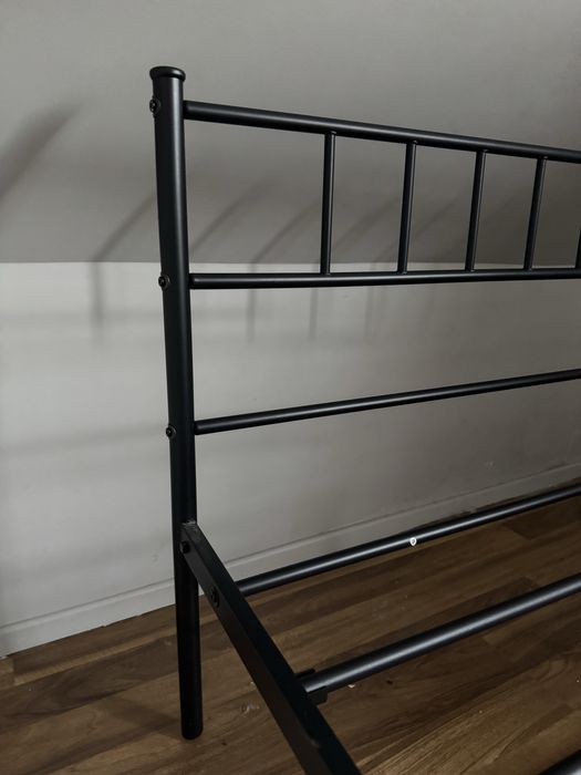 Łóżko metalowe czarne 160x200