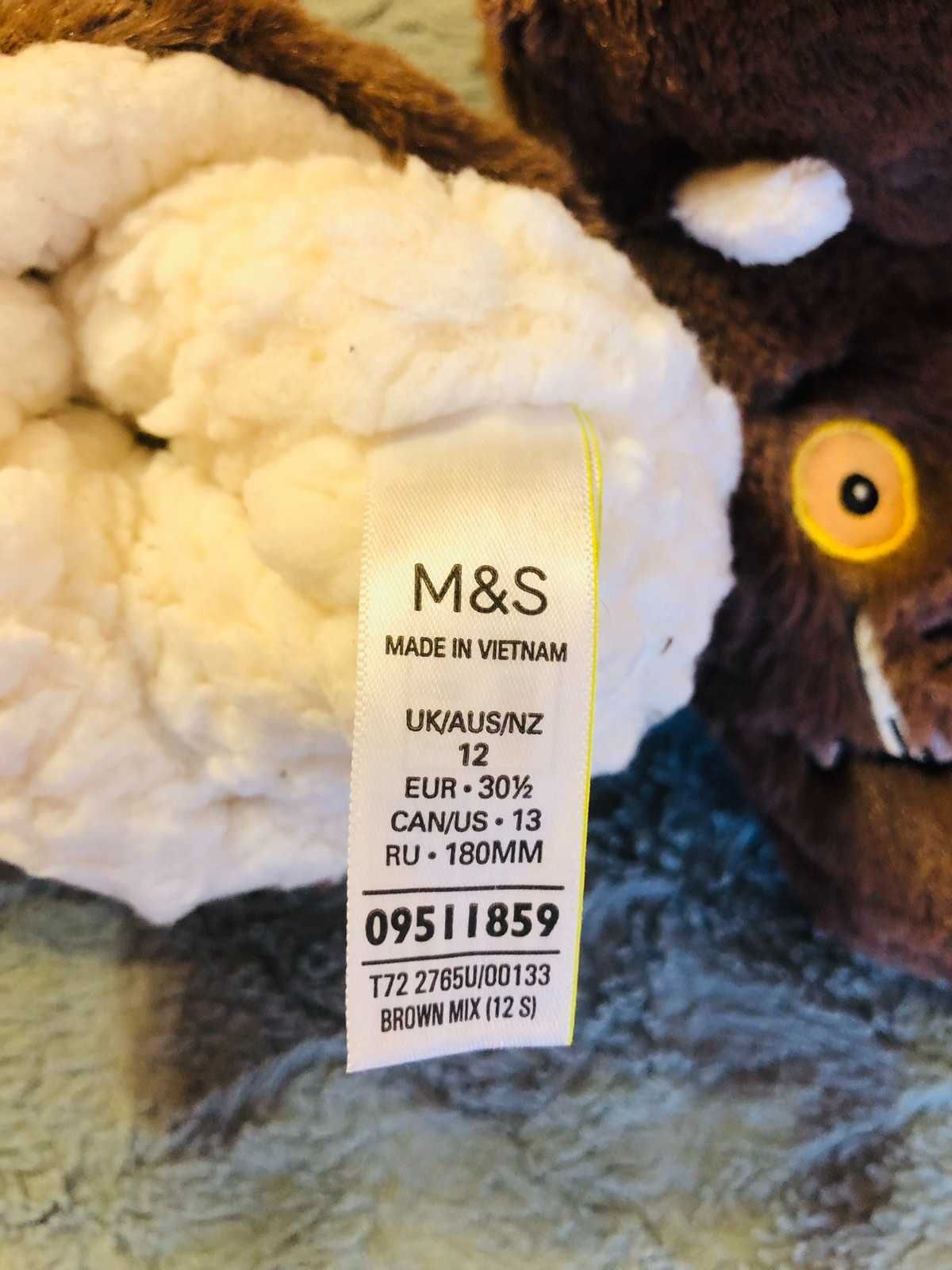 Ocieplane wysokie kapcie gruffalo M&S