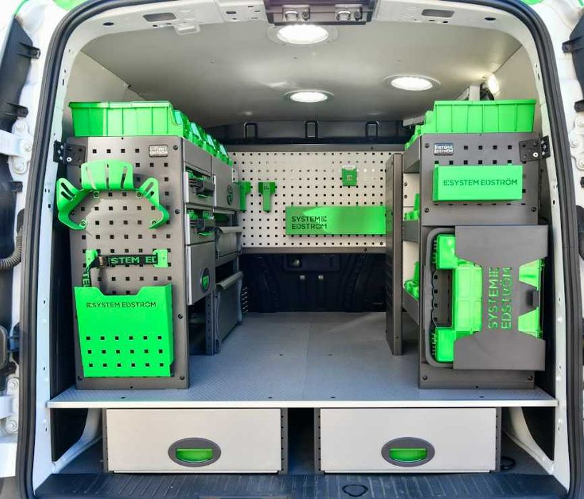 Zabudowa serwisowa warsztatowa regały bus szafki Master Ducato Crafter