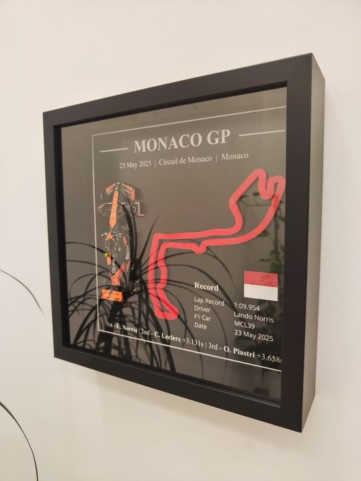 Quadro formula 1 F1  vitória Lando Norris Monaco 2025