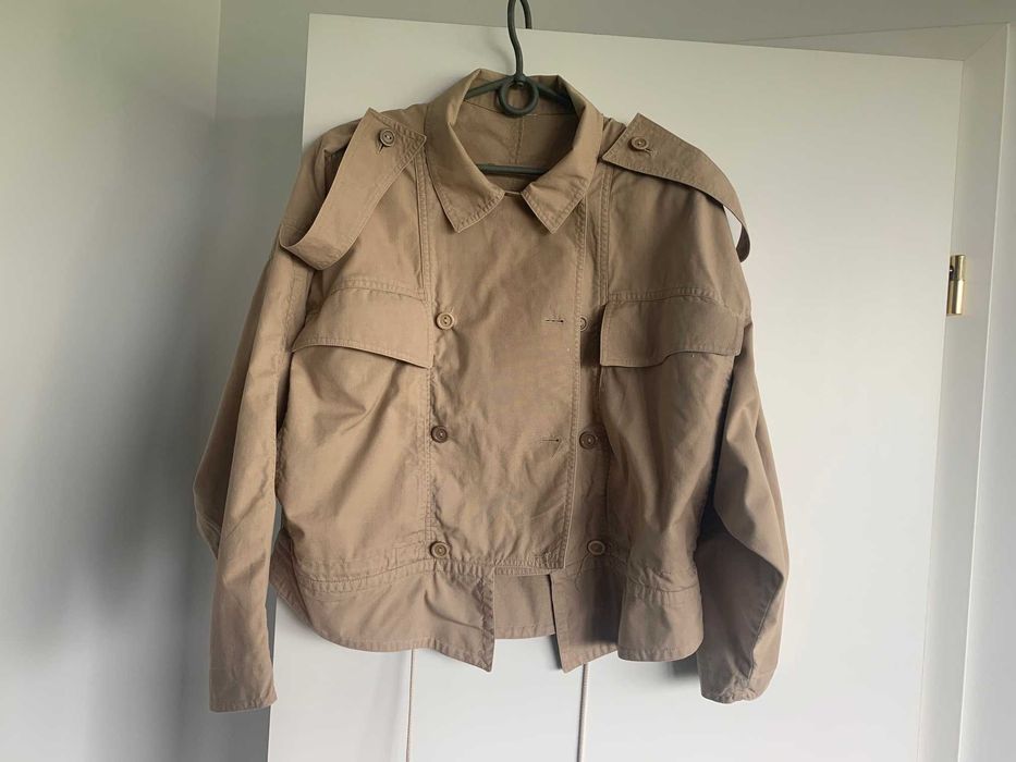 Куртка женская плащевка ветровка бежевая б/у размер 44-46, 300 грн