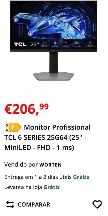 Monitor 300Hz QD-Mini LED 25"